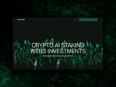 Web3 Landing Page Design animation branding crypto dashboard eth home page hyip investing landing page product design protocol saas staking trading ui ux web design web ui web3 website