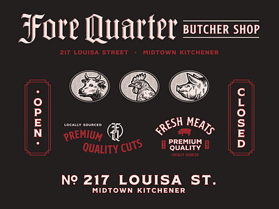 Fore Quarter Butcher Shop apricot apricot creative studio branding butcher creative creative studio design illustration logo made by apricot