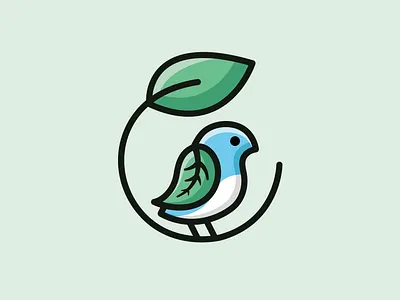 Bird + leaf animals logo bird bird logo branding colorful combination logo combination mark cute animals graphic design healthy illustration leaf leaf logo logo logo design logo illustration logos mascot nature vector