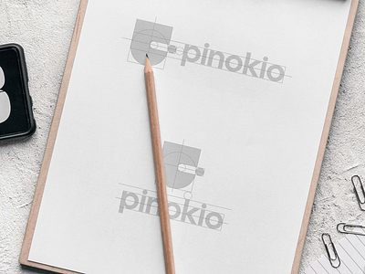Pinokio logo construction b2b brand branding design elegant graphic design logo logo design logo designer logodesign logodesigner logotype minimalism modern negative space saas shield tech web web3