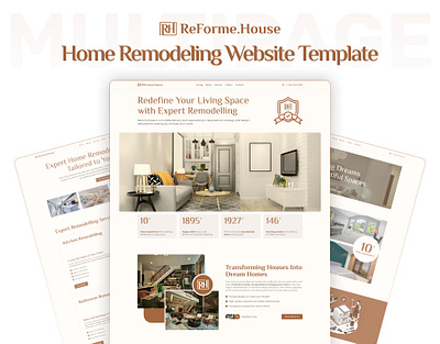 ReFormehouse – Home Remodeling Website Template agency website company website designtocodes figma template home remodeling home remodeling website home remodelling interior design template interior website remodeling template residential construction residential ui template residential website template design tranding design ui design uiux web ui website design website template