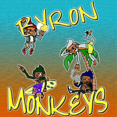 Byron Monkeys Shirt Illustration design graphic design illustration logo typography