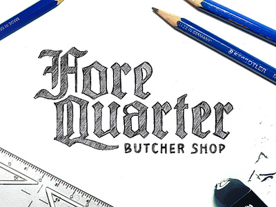 Fore Quarter Butcher Shop apricot apricot creative studio branding butcher creative creative studio design lettering logo made by apricot