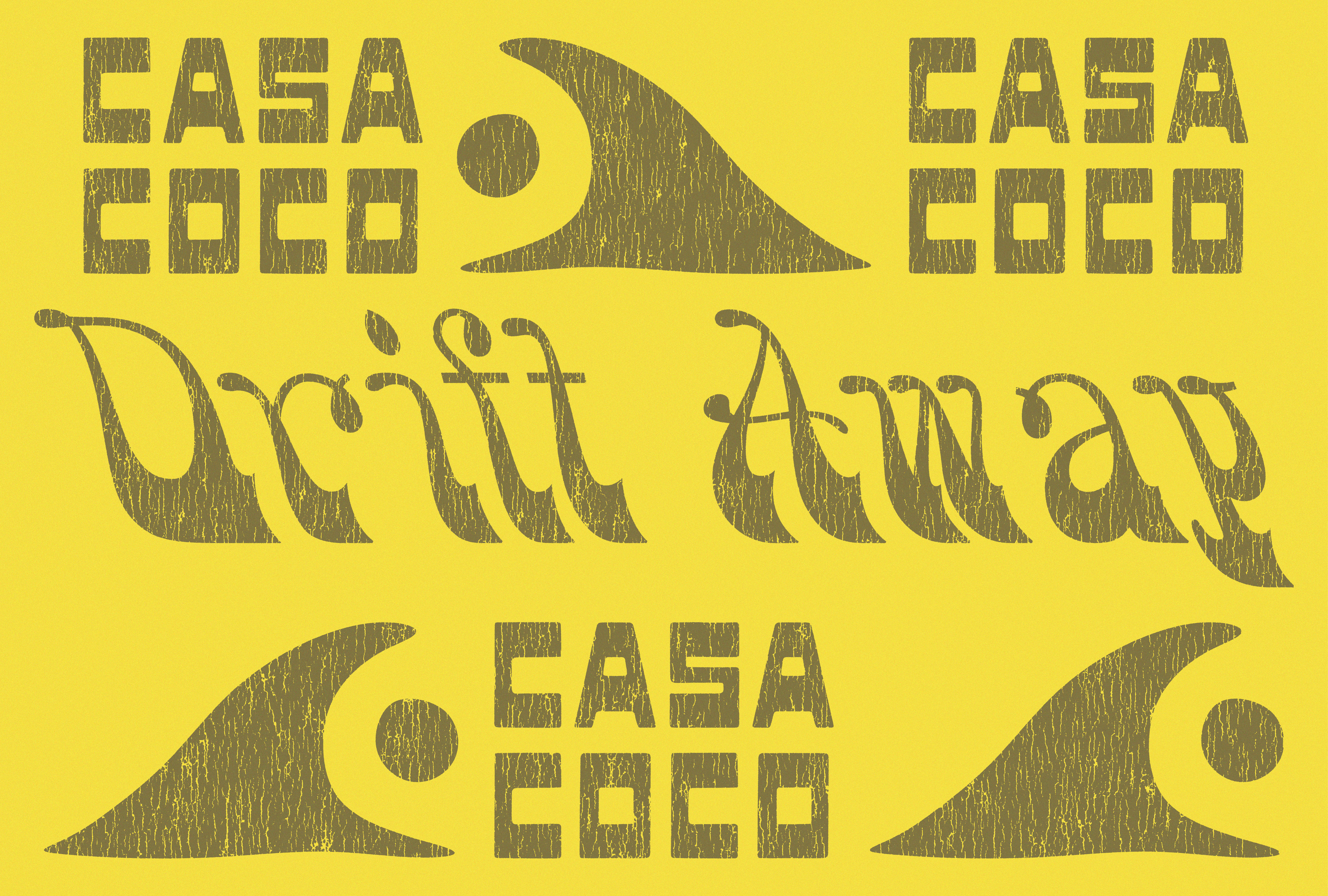 Casa Coco beach branding design graphic design illustration logo retro surf type vintage
