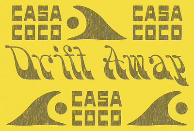 Casa Coco beach branding design graphic design illustration logo retro surf type vintage