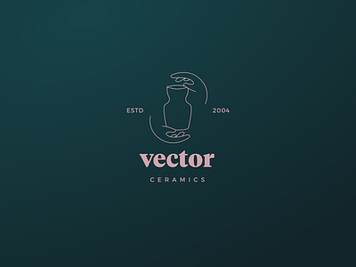 Vector Ceramics logo branding ceramics cracow design figma graphic design icon illustration krakow logo minimal poland vector