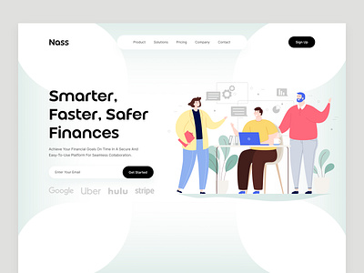 Finance landing page banking banking app clean design clean mockups clean ui finance app finance landing page financial fintech home page homepage landing landingpage minimalism money simple ui web design webdesign website