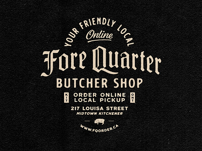 Fore Quarter Butcher Shop apricot apricot creative studio branding butcher creative creative studio design lettering logo made by apricot