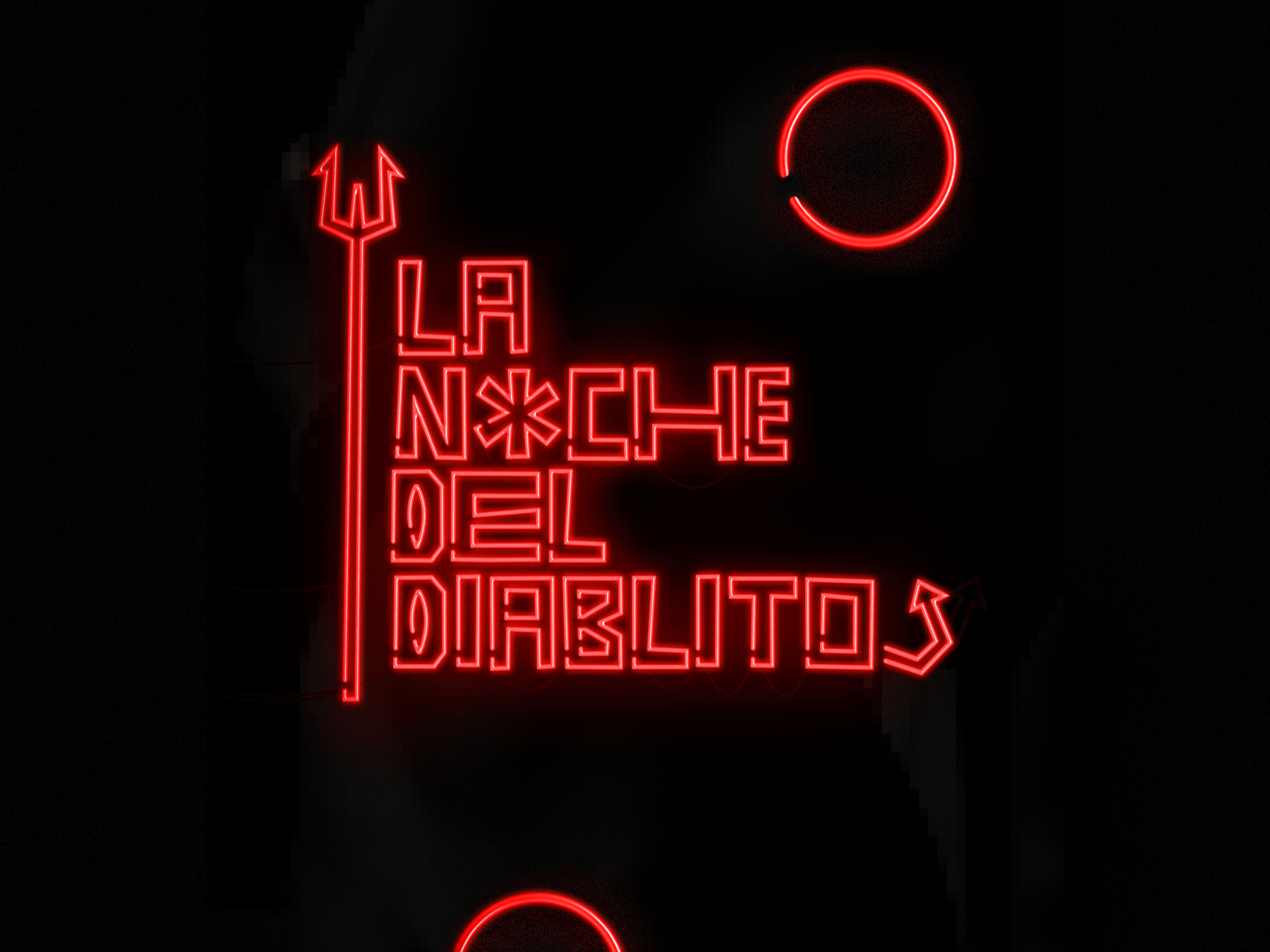 Logo design for ‘La Noche del Diablito’ cdmx logo logo design logos mexico mexico city neon sign tv show type typography vix plus