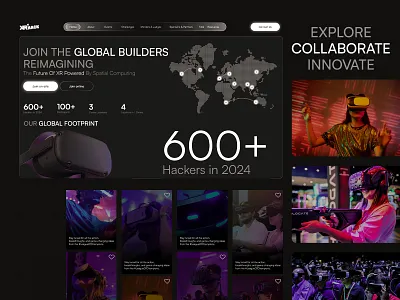 XR Hack — Global VR Hackathon UI