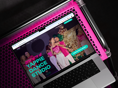 Hero section design for "Yappie Dance studio" | social bachata bachata bachata studio branding dance dance studio design first screen hero section social dance ui ux web design