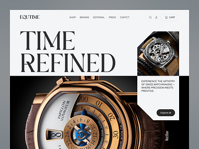 Luxury Watch Landing Page – Hero Section Design darkui fashion watch figma herosection landingpage luxury luxury brand luxury lifestyle luxurywatch minimaldesign mubarakuix productlandingpage smart watch uidesign uxdesign watch watch design watchdesign webdesign websitedesign