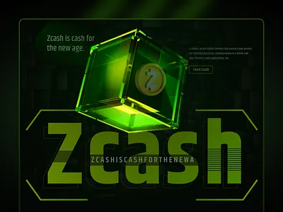Zcash 3D landing page animation 3d animation ai ai agents animation bank services crypto crypto design e commerce fintech platform hero image hero section landing page landing page design modern banking personal finance app ui ux user interface web design web3