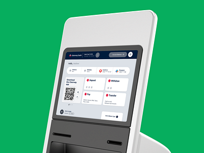 ATM Interface – Fintech UI, Product Design atm b2c banking clean finance fintech graphic design green interface minimal mockup modern ui product product design ui ui design ui ux design ux ux design web design