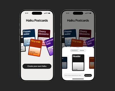 UI Postcards app branding design graphic design illustration mobile app ui ux