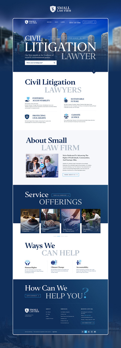 Small Law Firm landing page