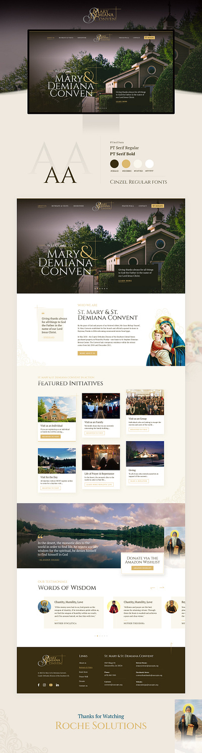 Mary Demiana Conven landing page ui