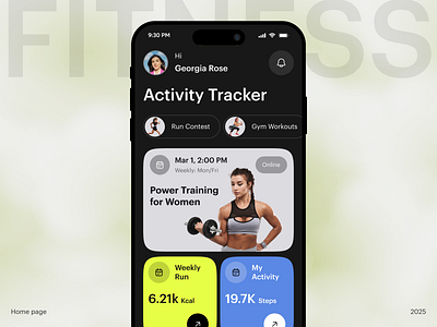 Fitness Tracker Mobile App UI Design activity tracker ai fitness app app app design calorie tracker app fitness fitness mobile app fitness tracker fitness tracker app health tracking app hydration tracker ios mobile mobile app progress tracker app workout tracker