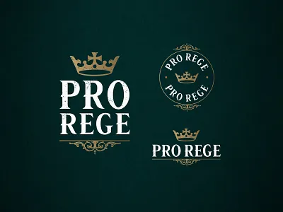 Pro Rege | Logo Concept V2 bakersfield church design church logo crown crown logo etching german logo logo branding logo designer old logo vintage logo