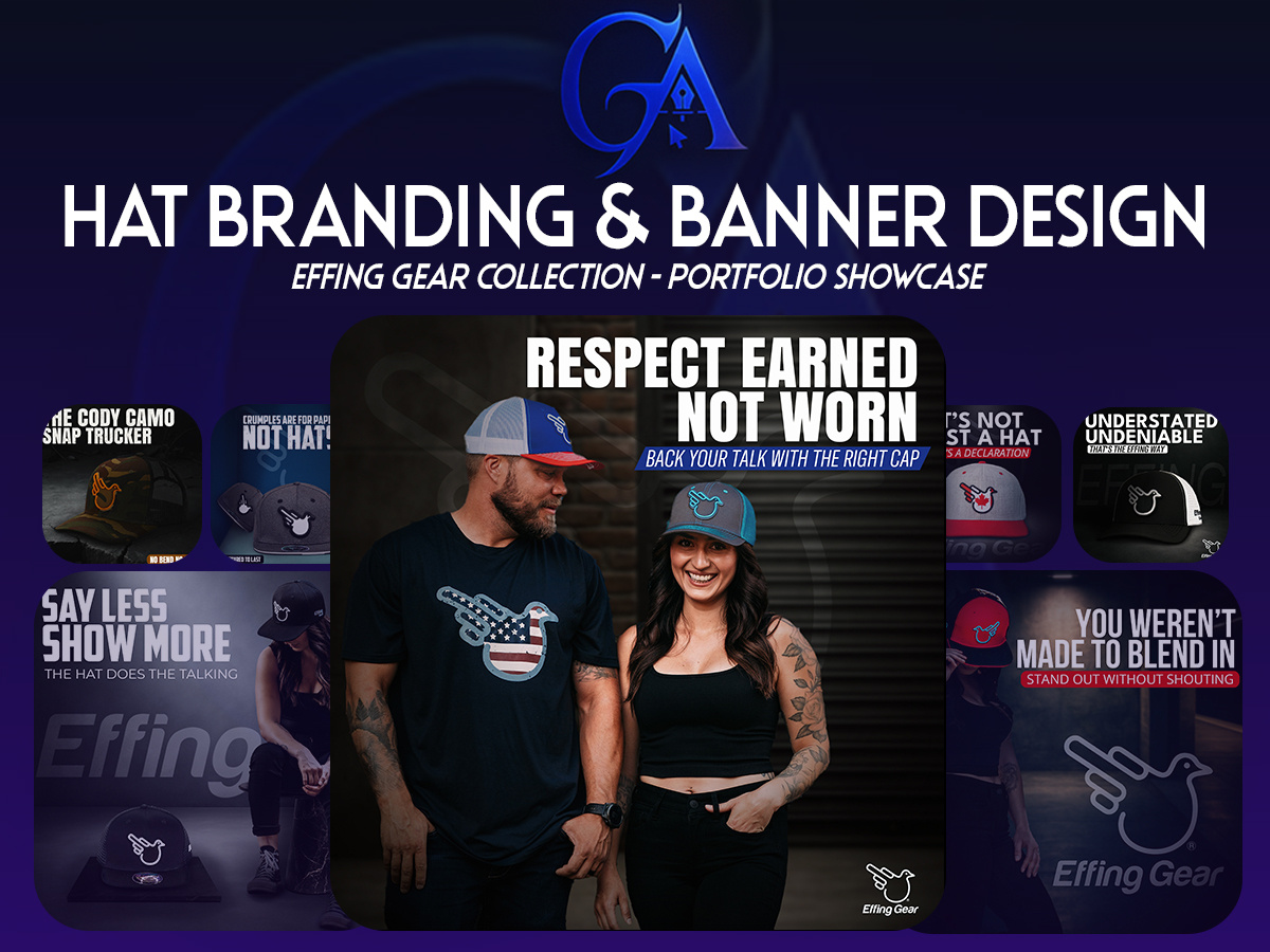 Effing Gear — Premium Hat Design Collection apparel branding apparel design brand identity branding commercial design creative product design fashion branding graphic design logo on product marketing design merchandise design packaging merch product design social media design streetwear branding trendy design urban fashion merch vector apparel design vector art website banner