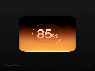 Charging Widget Animation animation app app design app liquid glass branding charging animation charging ui charging widget design figma gradient illustration liquid glass typography ui visual design widgets