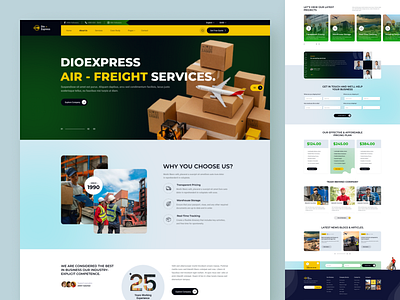 Dio Express - Logistics & Transportation Website | Landing Page branding business cargo clean creative delivery design export freight import logistics transportation logisticscompany logisticsmanagement minimal shipping supplychain truck trucks warehouse website
