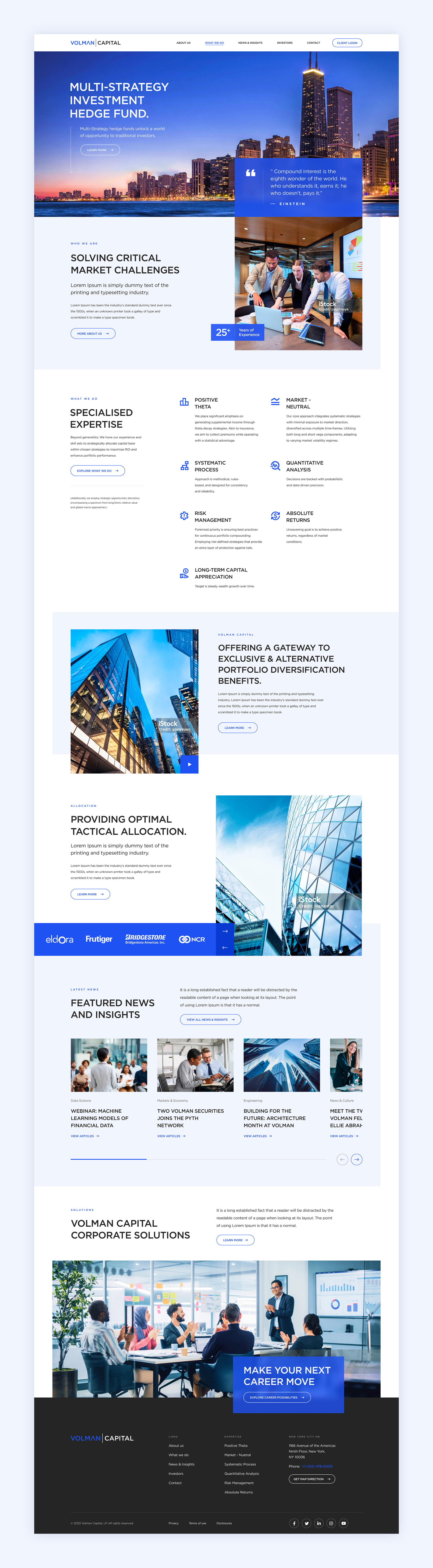 Volman Capital landing page ui