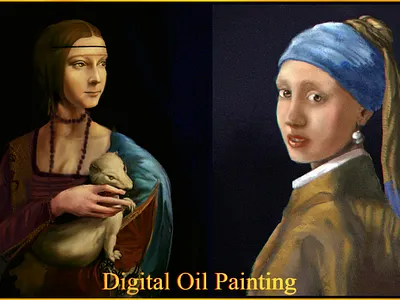 Digital Oil Portrait 1 character design digital art fine art oil painting portrait renaissance art traditional art