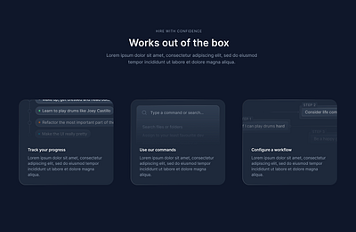 Modern tailwind feature cards dark mode dark ui feature cards gradient cards linear marketing design tailwind tailwindcss