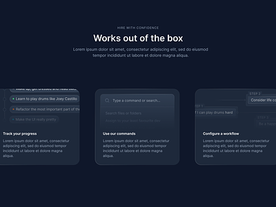 Modern tailwind feature cards dark mode dark ui feature cards gradient cards linear marketing design tailwind tailwindcss