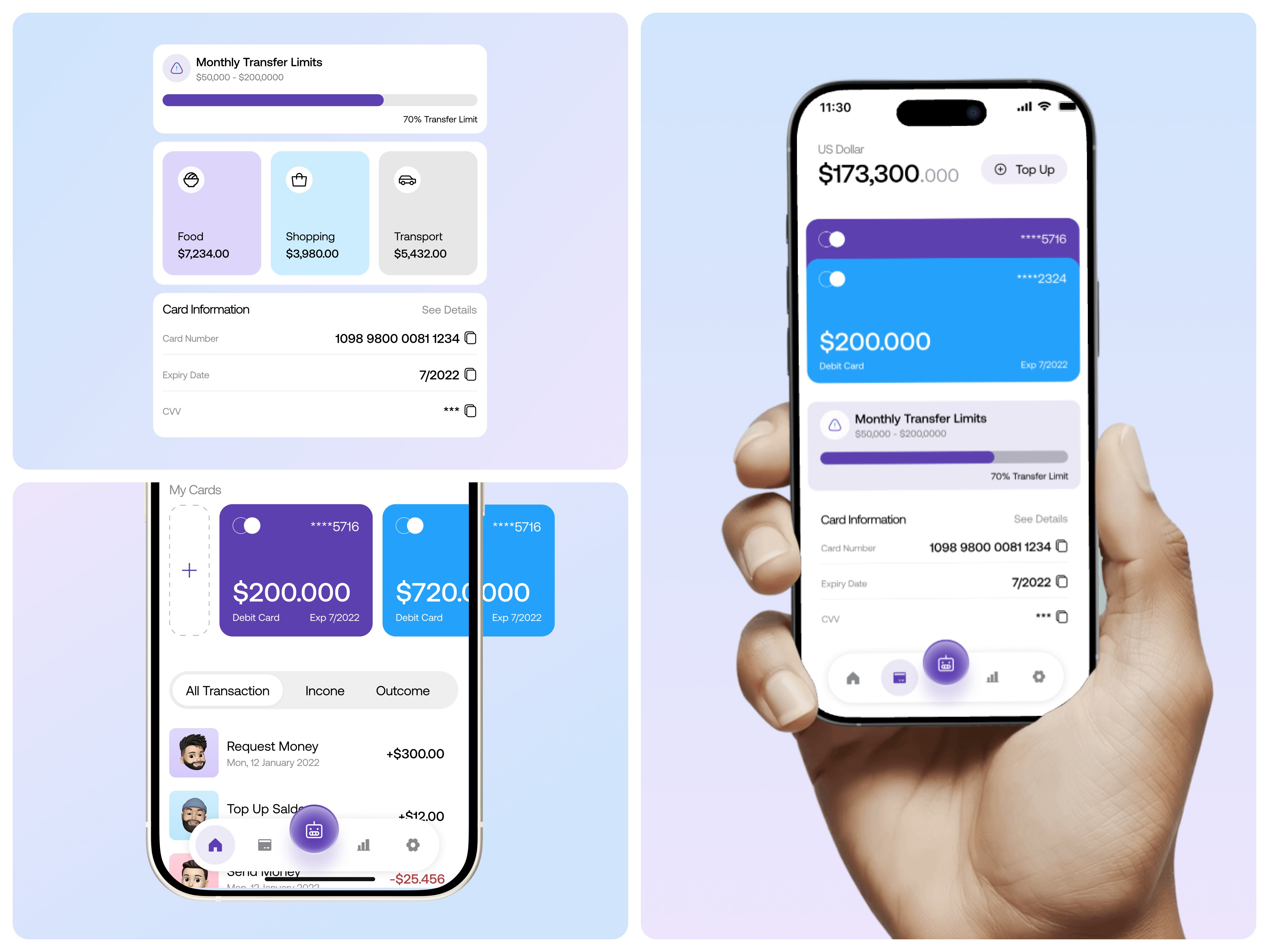 Fatoni – Digital Bank Mobile App app app design bank banking banking app clean design expenses finance app financial fintech mobile mobile app money payment transaction transfer ui ux