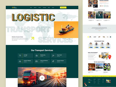 Dio Express -Logistic Design Website | Landing Page branding business cargo creative delivery design freight freightbroker illustration import logistics logistik logo minimal shipping transport transportation trucks warehouse website