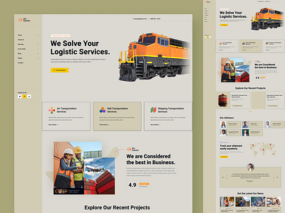 Dio Express - Land Transport Design Website | Landing Page 3pl branding clean creative design ecommerce figma design freight globaltrade landing page lastmile logistics minimal shipping supplychain supplychainmanagement transportation trucking warehousing website