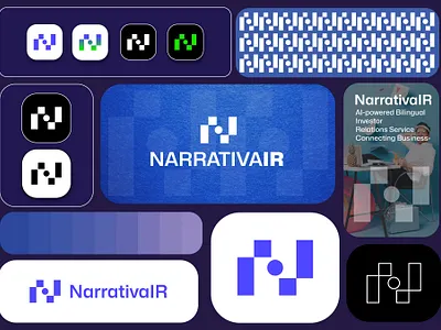 Modern AI Logo for NarrativaIR – Trust & Growth. ai logo artificial intelligence logo bilingual brand identity investor relations logo modern logo design
