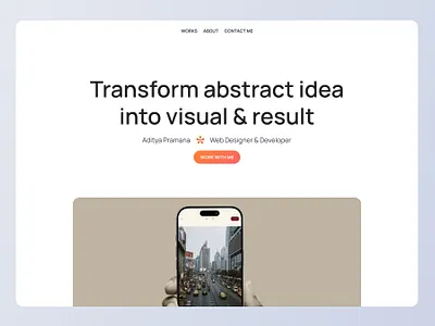 Portfolio Website hero section minimalist portfolio portfolio website sans serif web design website