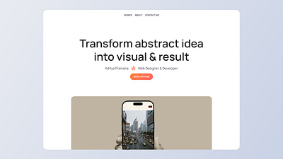 Portfolio Website hero section minimalist portfolio portfolio website sans serif web design website