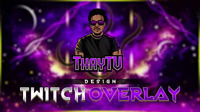 Galactic Stream Overlay Pack✨– Purple & Gold💜💛Cosmic Edition✨ cosmic overlay custom alerts custom banner custom screens custom twitch overlay galaxy theme kick stream package live stream overlay twitch logo twitch overlay
