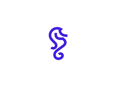 Seahorse animal concept horse line logo logo for sale mark minimal minimalist ocean one line roxana niculescu sea seahorse seaside simple spiral underwater visual water