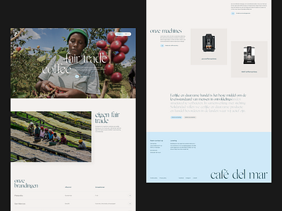 Luxury fair trade coffee homepage clean coffee design digital design luxury spacious typography ui ux webdesign