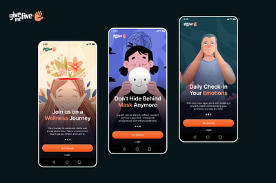 Splash Screen for GivemeFive android app design branding creative design figma graphic design health illustration ios design mobile product prototype splash screen ui uiux ux visual design