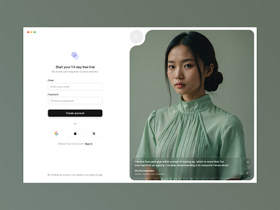 Start your 14-day free trial — Untitled UI create account log in login onboarding sign up ui design