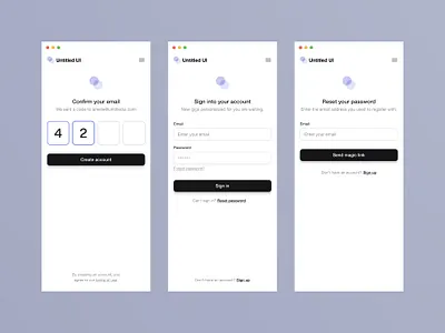Mobile onboarding — Untitled UI 2fa create account form onboarding sign up ui design user interface