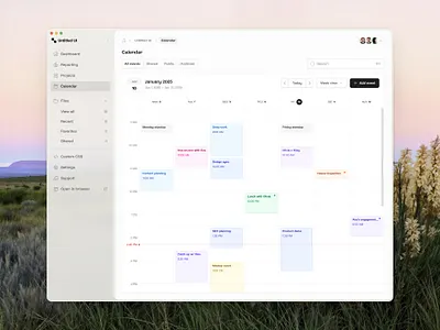 Calendar app — Untitled UI calendar event planner google calendar ical macos product design ui design user interface