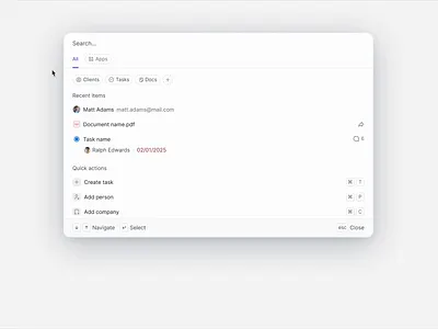 Search modal design figma interaction loading search table tags ui users ux