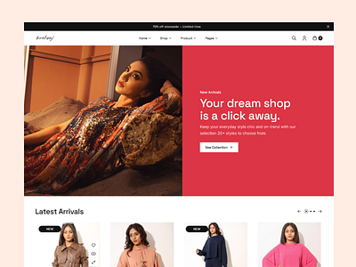 Ecstasy Redesign Concept design e commerce fashion figma figmadesign shopping ui ux website