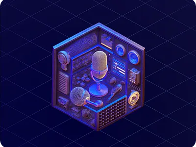 Studio · Midjourney + Motion experiment 3d ai ai art artificial dark lottie midjourney motiion motion ui ux