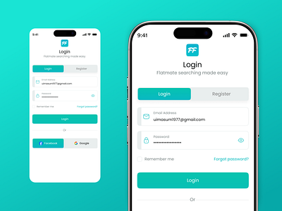 AI Flatmate Maching Service App Redesign app form input field log in login login design login form login page login screen mobile app real estate roommate sign in sign up signin signup signup form signup page signup screen signupform