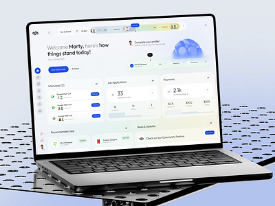 Nomio - Freelance Web Dashboard 3d ai app b2b business crm dashboard design freelance interface job meeting product saas software ui ux web web design work