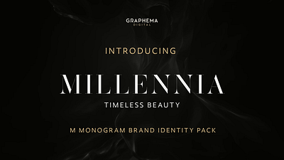Millennia - M monogram brand identity pack branding business cards design graphema digital graphic design illustration illustrator logo photoshop