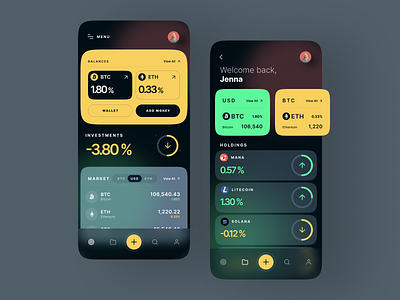 Wallet App 💰 app design crypto currency design icon typography ui design wallet